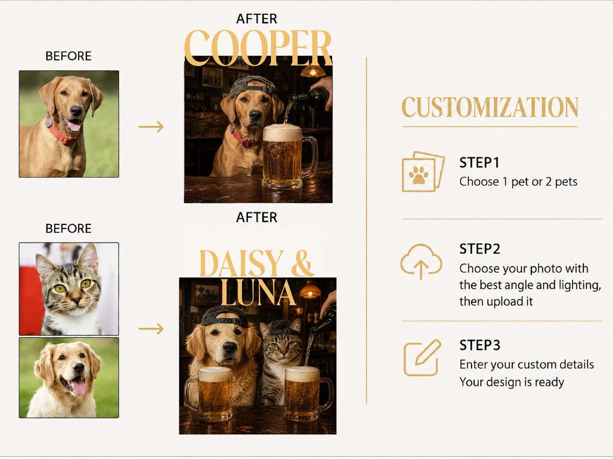 Custom Dog Drinking Beer Shirt, Personalized Pet Portrait Tee, Multi Pet Shirt, Funny Dog Meme Comfort Colors Tee, Dog Mom Gift