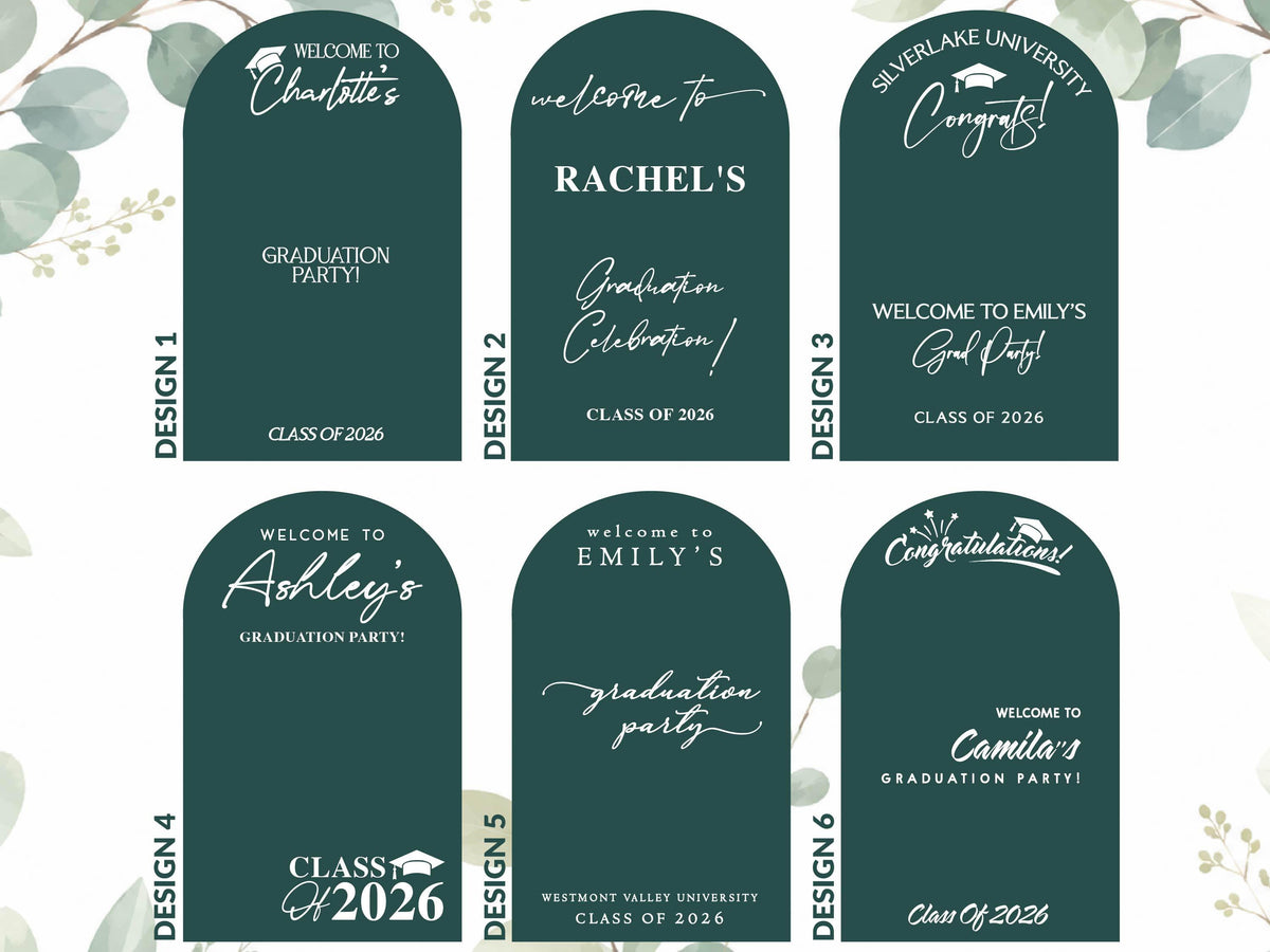 Graduation Welcome Sign, Personalized Class of 2027 Mirror Decal, Vinyl Sticker for Grad Party Decor, Custom Photo Backdrop