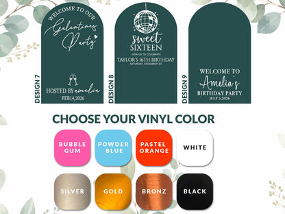Custom Mirror Decal, Welcome Sign for Wedding Birthday Baby Shower Graduation Party Decor, Personalized Vinyl Sticker for Any Occasion