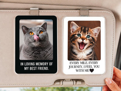 Custom Pet Memorial Photo Car Visor Clip, Personalized Dog Memorial Gift, Pet Remembrance Keepsake, Dog Sympathy Gift for Him for Christmas