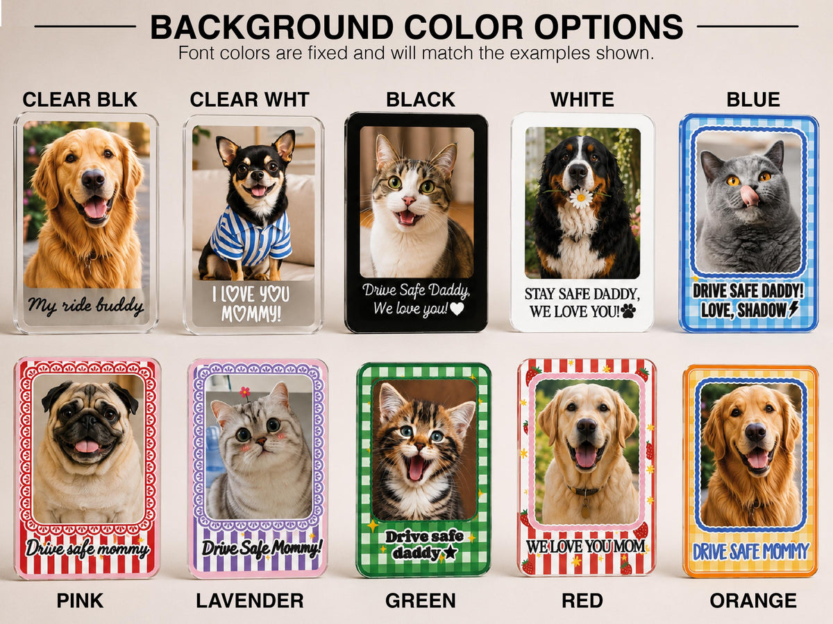 Personalized Dog Photo Car Visor Clip, Custom Pet Portrait Sun Visor, Christmas Gift for Pet Owner, Cute Dog Mom Dog Dad Drive Safe Gifts