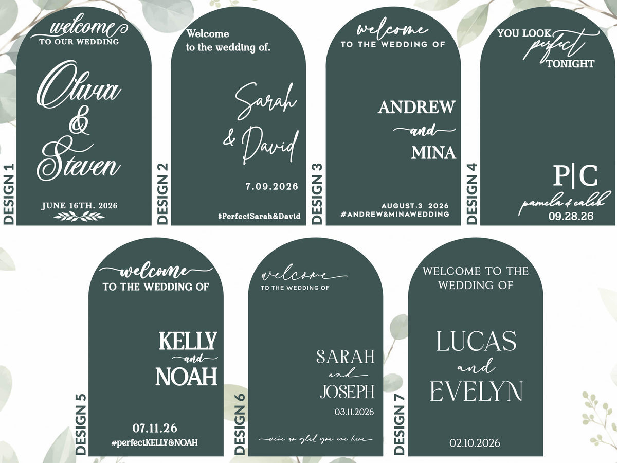 Personalized Wedding Mirror Decal, Custom Vinyl Welcome Sign Sticker, Wedding Reception Decor, Bridal Shower Sign