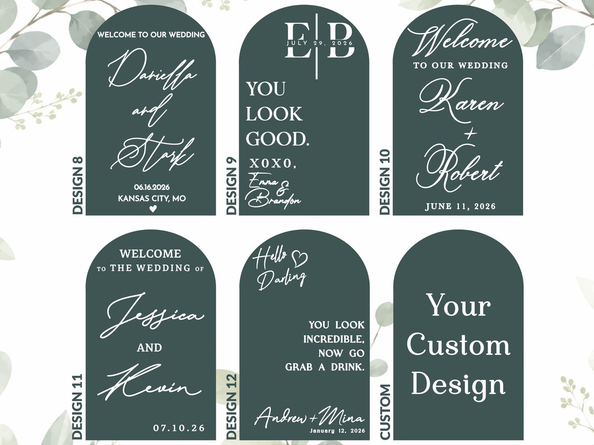 Personalized Wedding Mirror Decal, Custom Vinyl Welcome Sign Sticker, Wedding Reception Decor, Bridal Shower Sign