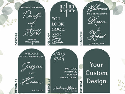 Personalized Wedding Mirror Decal, Custom Vinyl Welcome Sign Sticker, Wedding Reception Decor, Bridal Shower Sign