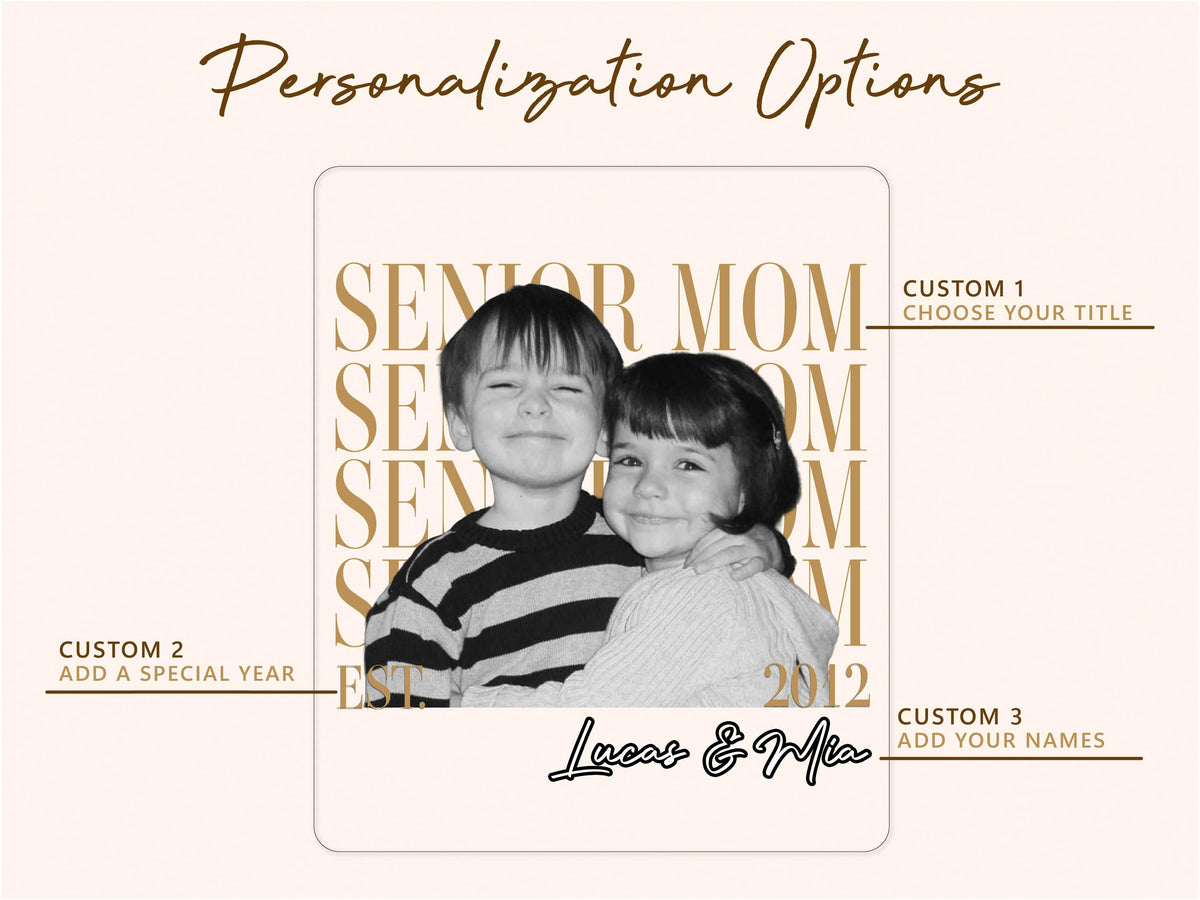 Custom Photo Senior Mom Shirt, Personalized Class of 2027 Comfort Colors T-Shirt, Proud Mom Gift, Senior 2027 Shirt, Senior Parent Gift