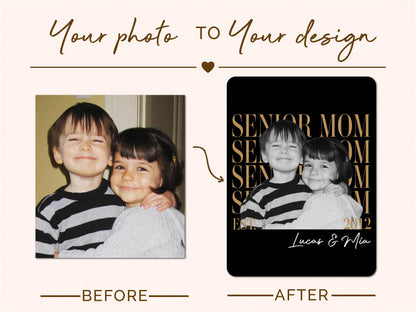 Custom Photo Senior Mom Shirt, Personalized Class of 2027 Comfort Colors T-Shirt, Proud Mom Gift, Senior 2027 Shirt, Senior Parent Gift