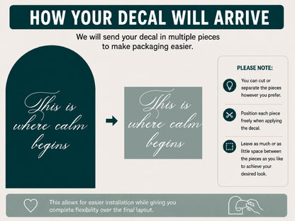 Custom Mirror Decal with Vinyl Lettering, Personalized Vinyl Sticker for Mirror Welcome Sign, Wedding Mirror Decal, Event or Home Decor