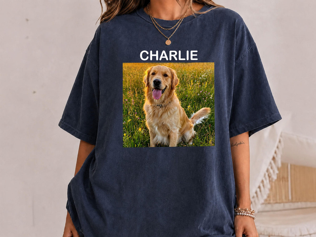 Custom Photo Shirt with Text, Personalized Picture Tee, Your Photo T-Shirt, Family Photo Shirt, Upload Your Own Image, Comfort Colors Shirt