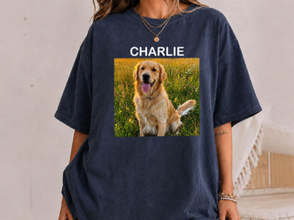 Custom Photo Shirt with Text, Personalized Picture Tee, Your Photo T-Shirt, Family Photo Shirt, Upload Your Own Image, Comfort Colors Shirt