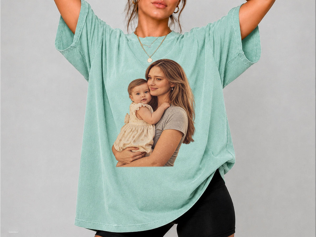 Comfort Colors Custom Your Photo Shirt, Personalized Picture Tee, Upload Your Own Image, Family or Couple Photo Gift, Custom Picture Shirt