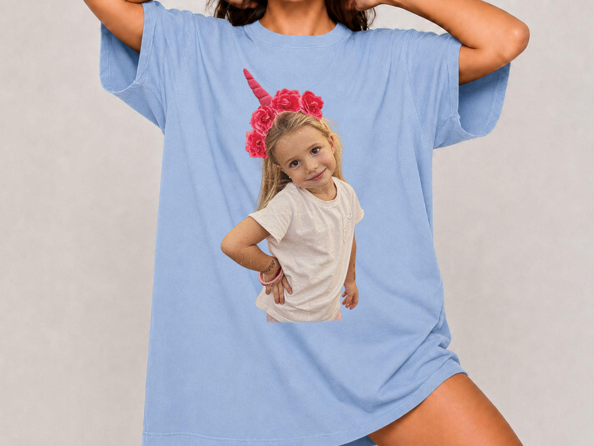 Comfort Colors Custom Your Photo Shirt, Personalized Picture Tee, Upload Your Own Image, Family or Couple Photo Gift, Custom Picture Shirt