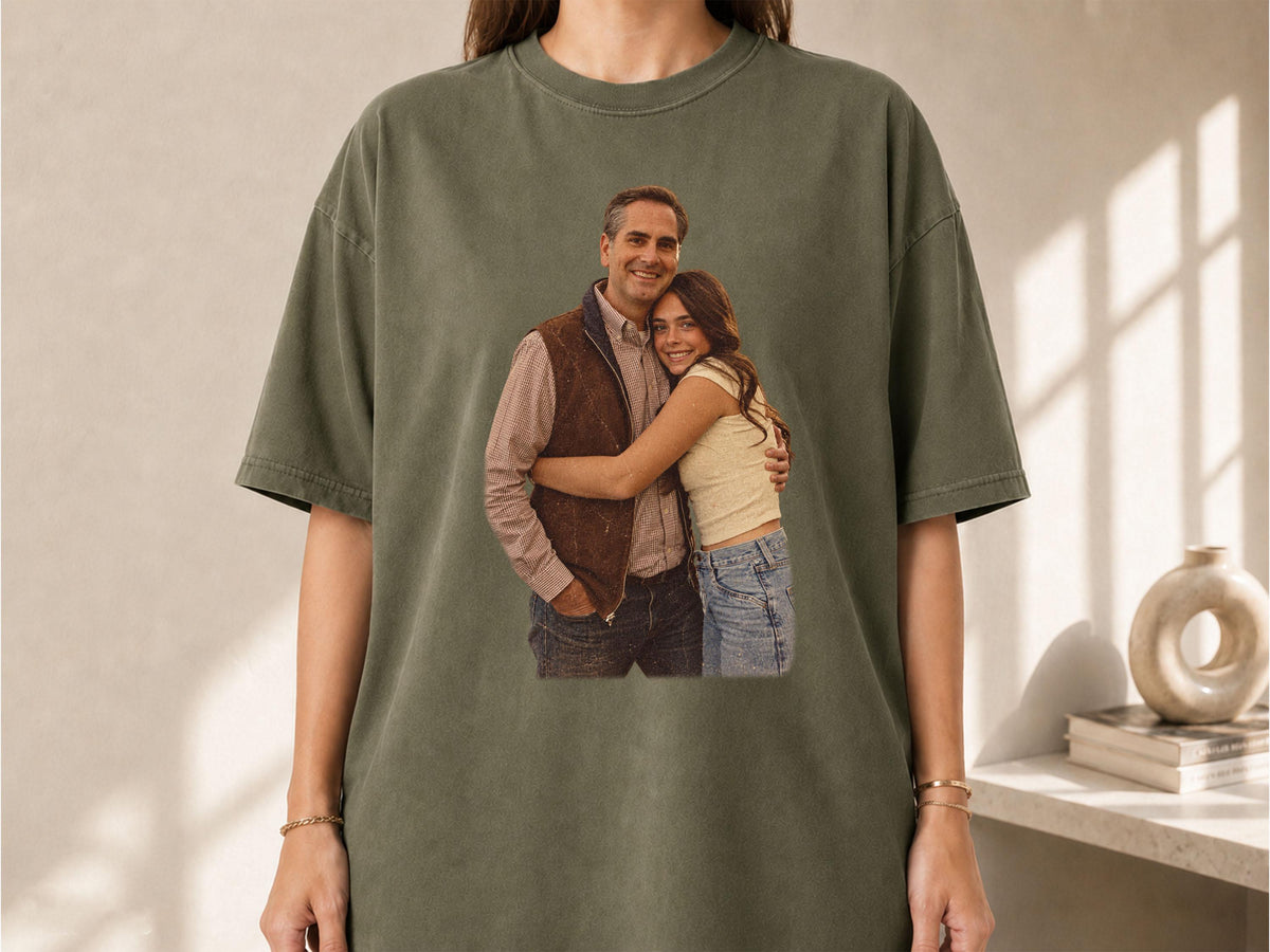 Comfort Colors Custom Your Photo Shirt, Personalized Picture Tee, Upload Your Own Image, Family or Couple Photo Gift, Custom Picture Shirt