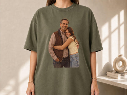 Comfort Colors Custom Your Photo Shirt, Personalized Picture Tee, Upload Your Own Image, Family or Couple Photo Gift, Custom Picture Shirt