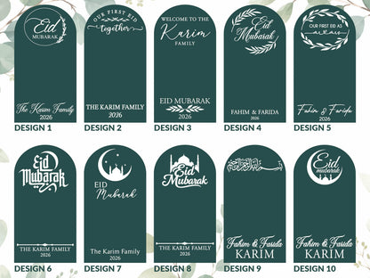 Eid Mubarak Sign, Personalized Ramadan Vinyl Mirror Decal, Custom Family Name Sticker, Muslim Islamic Holiday Home Decor, Eid Decorations