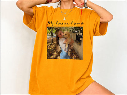 Custom Photo Shirt with Text, Personalized Picture Tee, Your Photo T-Shirt, Family Photo Shirt, Upload Your Own Image, Comfort Colors Shirt