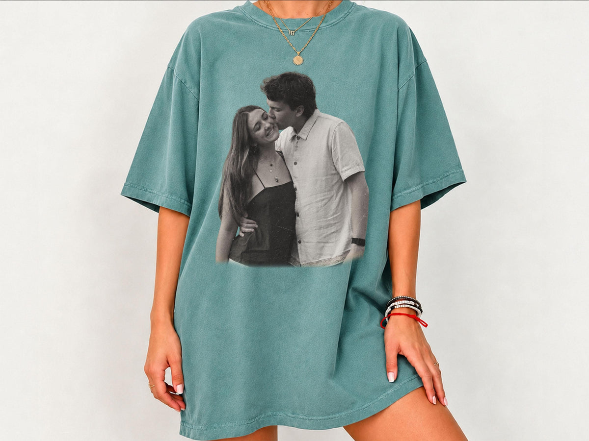 Comfort Colors Custom Your Photo Shirt, Personalized Picture Tee, Upload Your Own Image, Family or Couple Photo Gift, Custom Picture Shirt