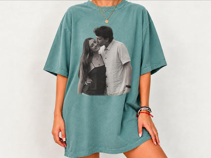 Comfort Colors Custom Your Photo Shirt, Personalized Picture Tee, Upload Your Own Image, Family or Couple Photo Gift, Custom Picture Shirt
