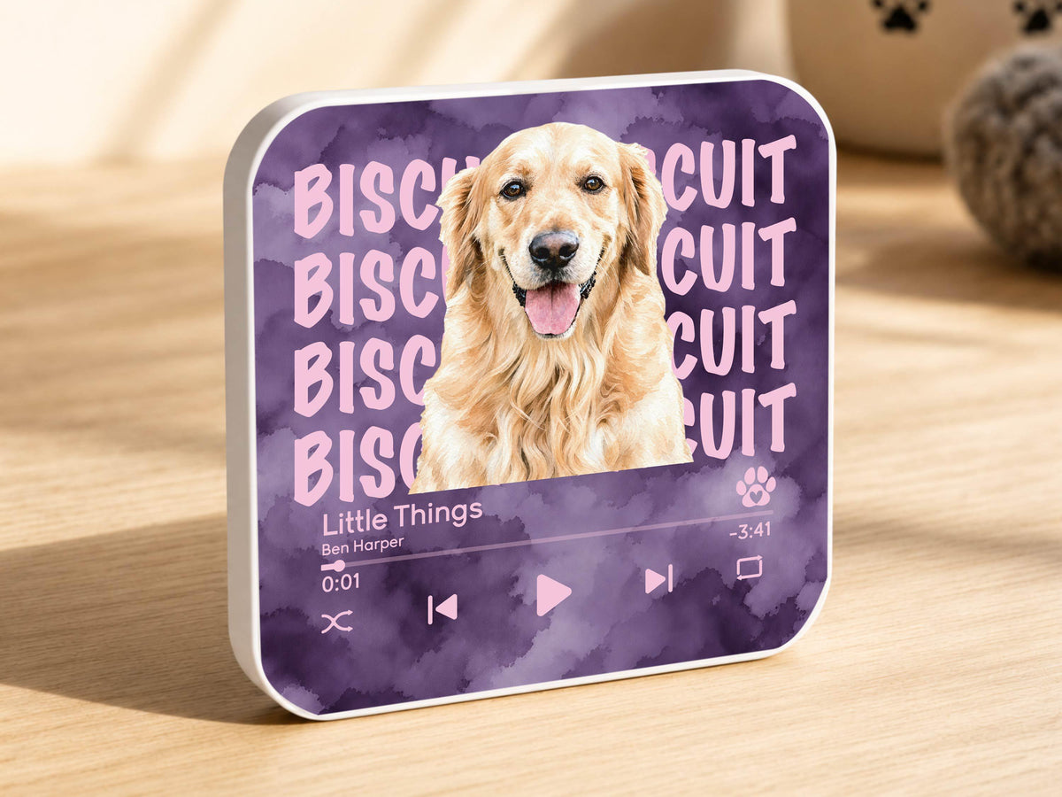 Custom Dog Photo Magnet, Personalized Pet Portrait Gift, Dog Lover Gift, Cat Mom Gift, Memorial Dog Gift, Loss of Pet Memorial Keepsake
