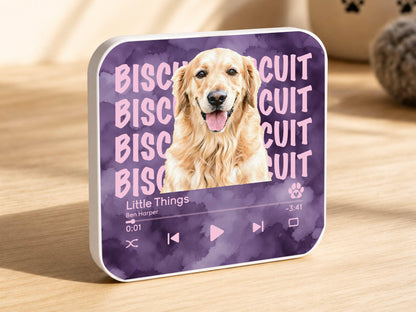 Custom Dog Photo Magnet, Personalized Pet Portrait Gift, Dog Lover Gift, Cat Mom Gift, Memorial Dog Gift, Loss of Pet Memorial Keepsake