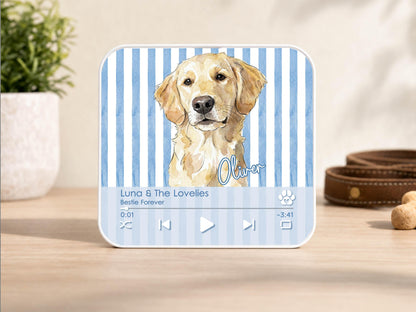 Custom Dog Photo Magnet, Personalized Pet Portrait Gift, Dog Lover Gift, Cat Mom Gift, Memorial Dog Gift, Loss of Pet Memorial Keepsake