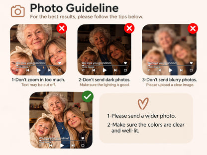 Custom Photo Merge Magnet, Personalized Family Photo Collage w/ Voice Record, Multiple Photos Into One Picture, Grandma Gift from Grandkids