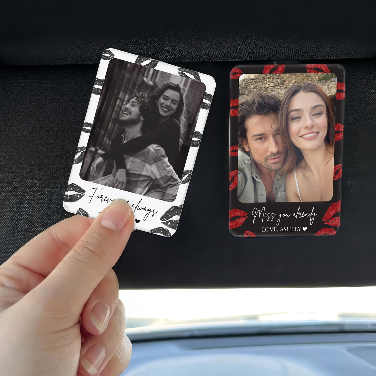 Personalized Boyfriend Gift, Photo Car Visor Clip, Anniversary Gift for Him, Drive Safe I Love You Gift for Husband, Acrylic Car Accessories