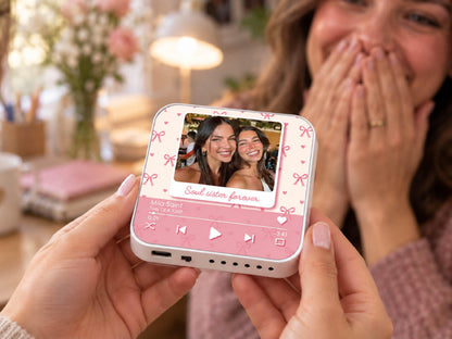 Personalized Sister Photo Fridge Magnet, Custom Music Magnet for Best Friend Wedding Day, Soul Sister Gift, Music Box, Maid of Honor Gifts