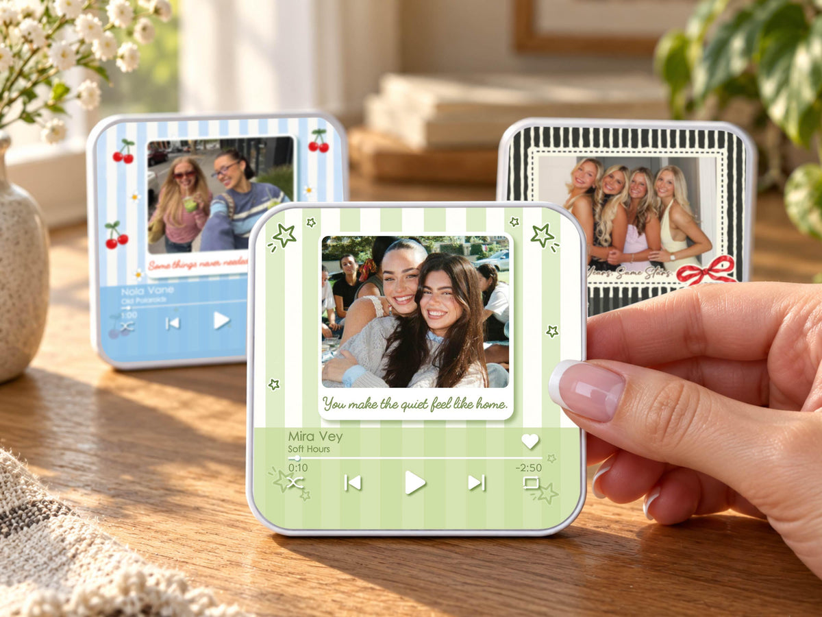 Personalized Sister Photo Fridge Magnet, Custom Music Magnet for Best Friend Wedding Day, Soul Sister Gift, Music Box, Maid of Honor Gifts