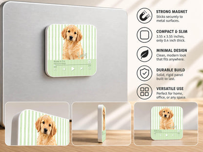 Custom Dog Photo Magnet, Personalized Pet Portrait Gift, Dog Lover Gift, Cat Mom Gift, Memorial Dog Gift, Loss of Pet Memorial Keepsake