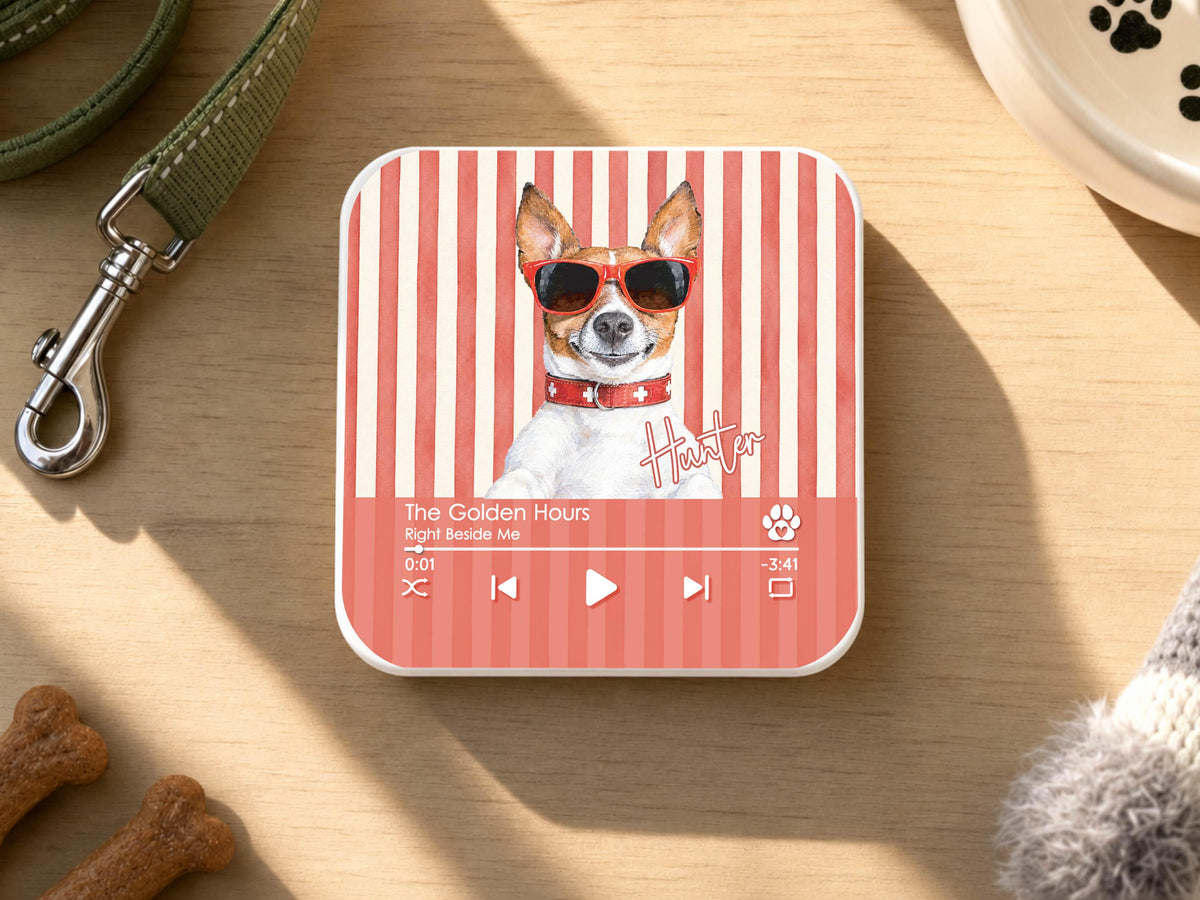 Custom Dog Photo Magnet, Personalized Pet Portrait Gift, Dog Lover Gift, Cat Mom Gift, Memorial Dog Gift, Loss of Pet Memorial Keepsake
