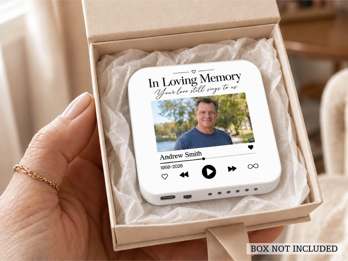 Personalized Memorial Music Magnet, In Loving Memory Custom Photo Magnet, Memorial Photo Frame, Remembrance Keepsake Loss of Mom Dad Gift