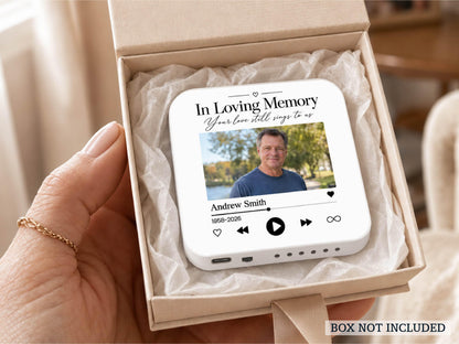 Personalized Memorial Music Magnet, In Loving Memory Custom Photo Magnet, Memorial Photo Frame, Remembrance Keepsake Loss of Mom Dad Gift