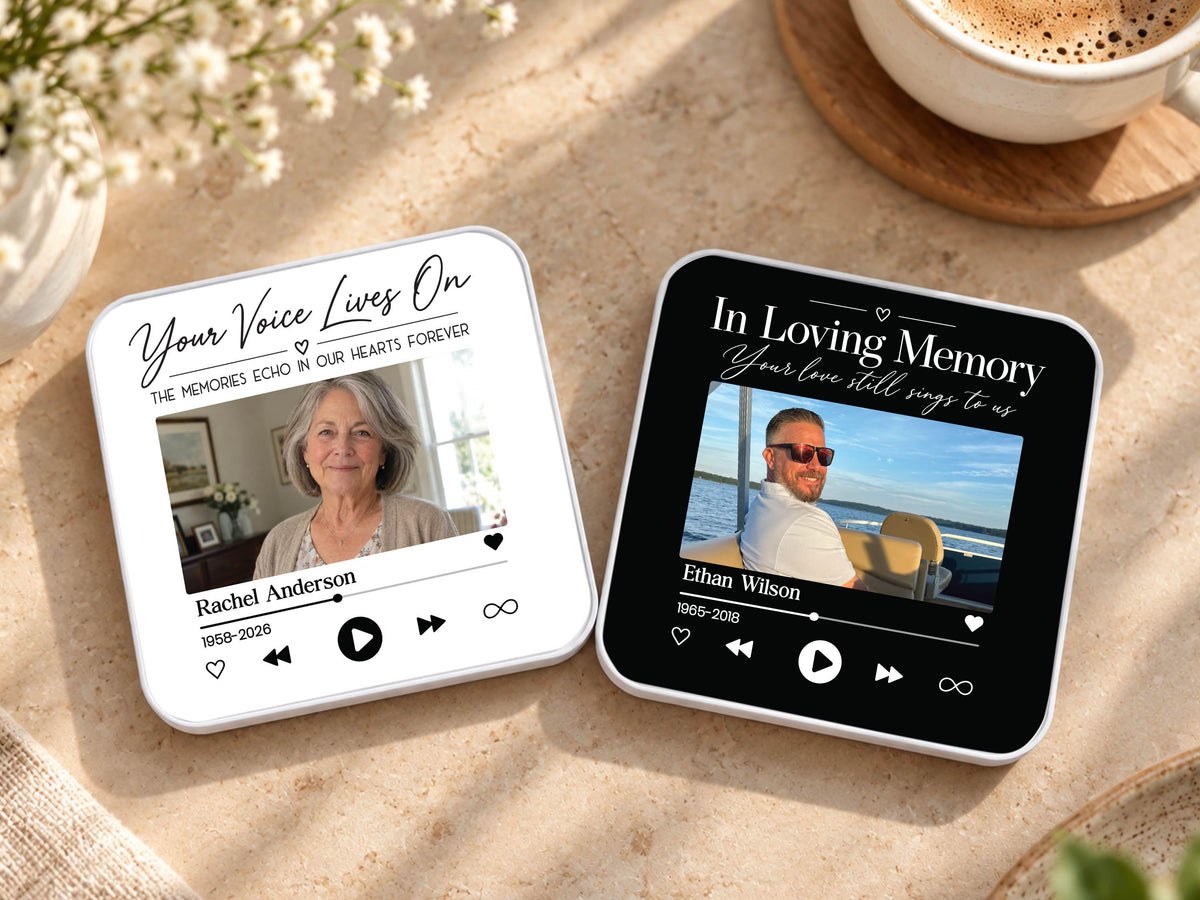 Personalized Memorial Music Magnet, In Loving Memory Custom Photo Magnet, Memorial Photo Frame, Remembrance Keepsake Loss of Mom Dad Gift