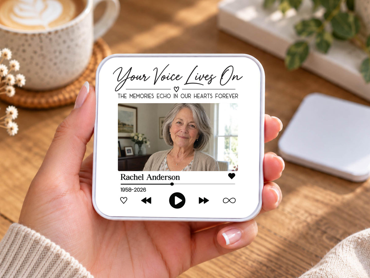 Personalized Memorial Music Magnet, In Loving Memory Custom Photo Magnet, Memorial Photo Frame, Remembrance Keepsake Loss of Mom Dad Gift