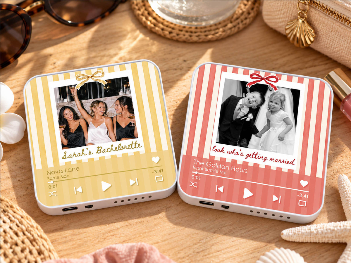 Personalized Bachelorette Photo Music Box Magnet, Music Player Gift for Maid of Honor, Bridesmaid Proposal Keepsake,Bachelorette Trip Favors
