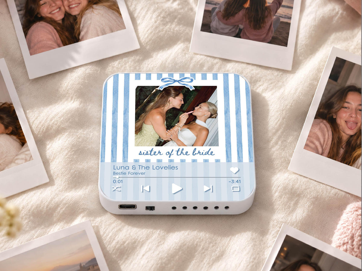Personalized Bachelorette Photo Music Box Magnet, Music Player Gift for Maid of Honor, Bridesmaid Proposal Keepsake,Bachelorette Trip Favors