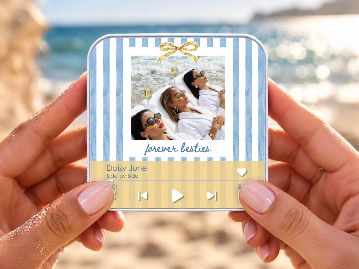 Personalized Bachelorette Photo Music Box Magnet, Music Player Gift for Maid of Honor, Bridesmaid Proposal Keepsake,Bachelorette Trip Favors