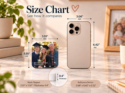 Custom Photo Merge Magnet, Personalized Family Photo Collage w/ Voice Record, Multiple Photos Into One Picture, Grandma Gift from Grandkids