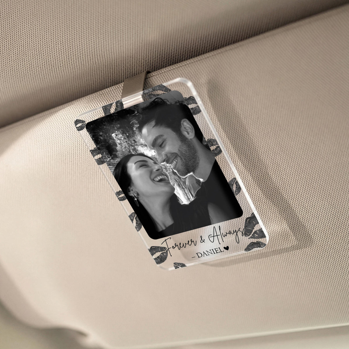 Personalized Boyfriend Gift, Photo Car Visor Clip, Anniversary Gift for Him, Drive Safe I Love You Gift for Husband, Acrylic Car Accessories