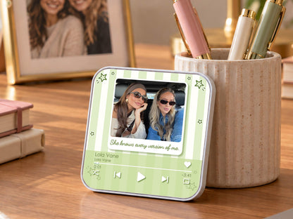 Personalized Sister Photo Fridge Magnet, Custom Music Magnet for Best Friend Wedding Day, Soul Sister Gift, Music Box, Maid of Honor Gifts
