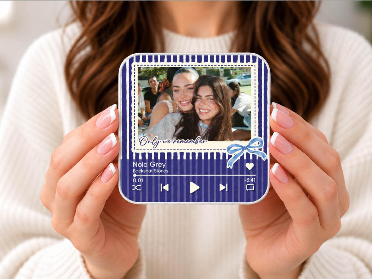 Personalized Sister Photo Fridge Magnet, Custom Music Magnet for Best Friend Wedding Day, Soul Sister Gift, Music Box, Maid of Honor Gifts