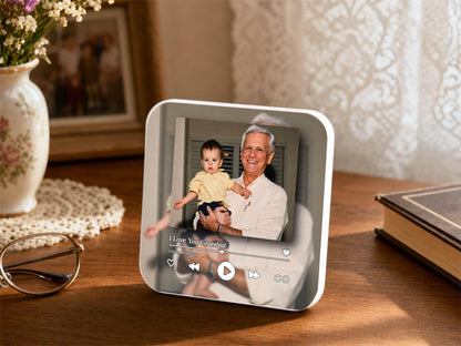 Personalized Grandparents Gift, Grandkids Voice Recording Magnet, Custom Photo Fridge Magnet, Grandma Grandpa Birthday Gift from Grandkids