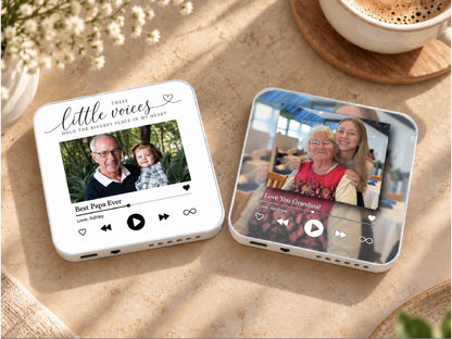 Personalized Grandparents Gift, Grandkids Voice Recording Magnet, Custom Photo Fridge Magnet, Grandma Grandpa Birthday Gift from Grandkids
