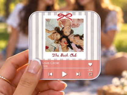 Personalized Bachelorette Photo Music Box Magnet, Music Player Gift for Maid of Honor, Bridesmaid Proposal Keepsake,Bachelorette Trip Favors