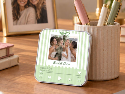Personalized Bachelorette Photo Music Box Magnet, Music Player Gift for Maid of Honor, Bridesmaid Proposal Keepsake,Bachelorette Trip Favors