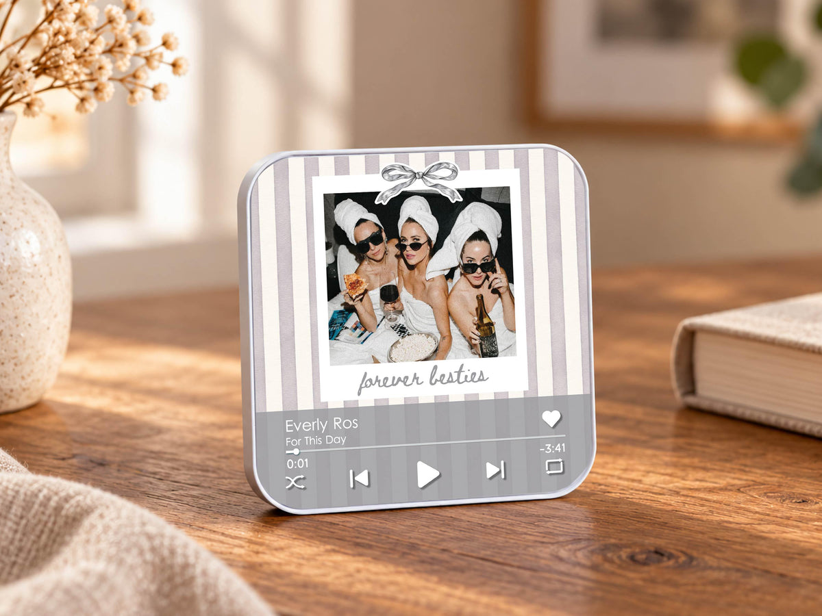 Personalized Bachelorette Photo Music Box Magnet, Music Player Gift for Maid of Honor, Bridesmaid Proposal Keepsake,Bachelorette Trip Favors