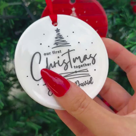 Our First Christmas Together Ornament for Christmas Gift, First Married Christmas Ornament for Christmas Tree Wedding Ornament Newlywed Gift