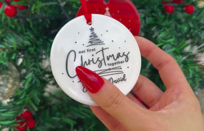 Our First Christmas Together Ornament for Christmas Gift, First Married Christmas Ornament for Christmas Tree Wedding Ornament Newlywed Gift