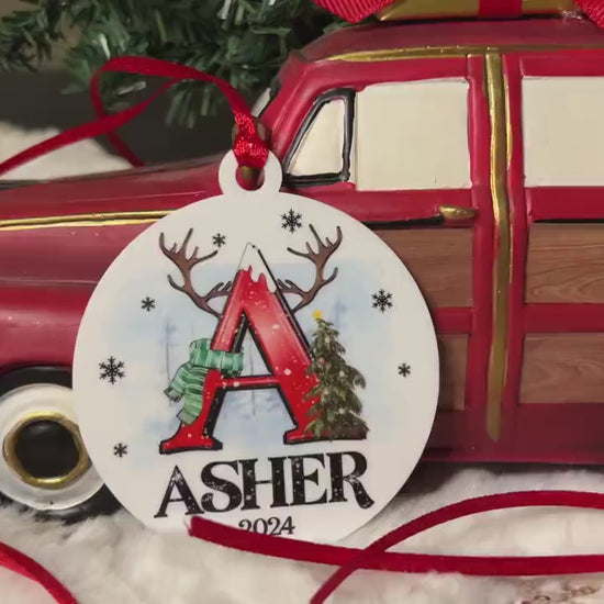 Custom Name Ornament, Personalized Christmas Ornament, Letter Ornament, 2026 Family Ornament, Personalize Family Keepsake, Monogram Ornament