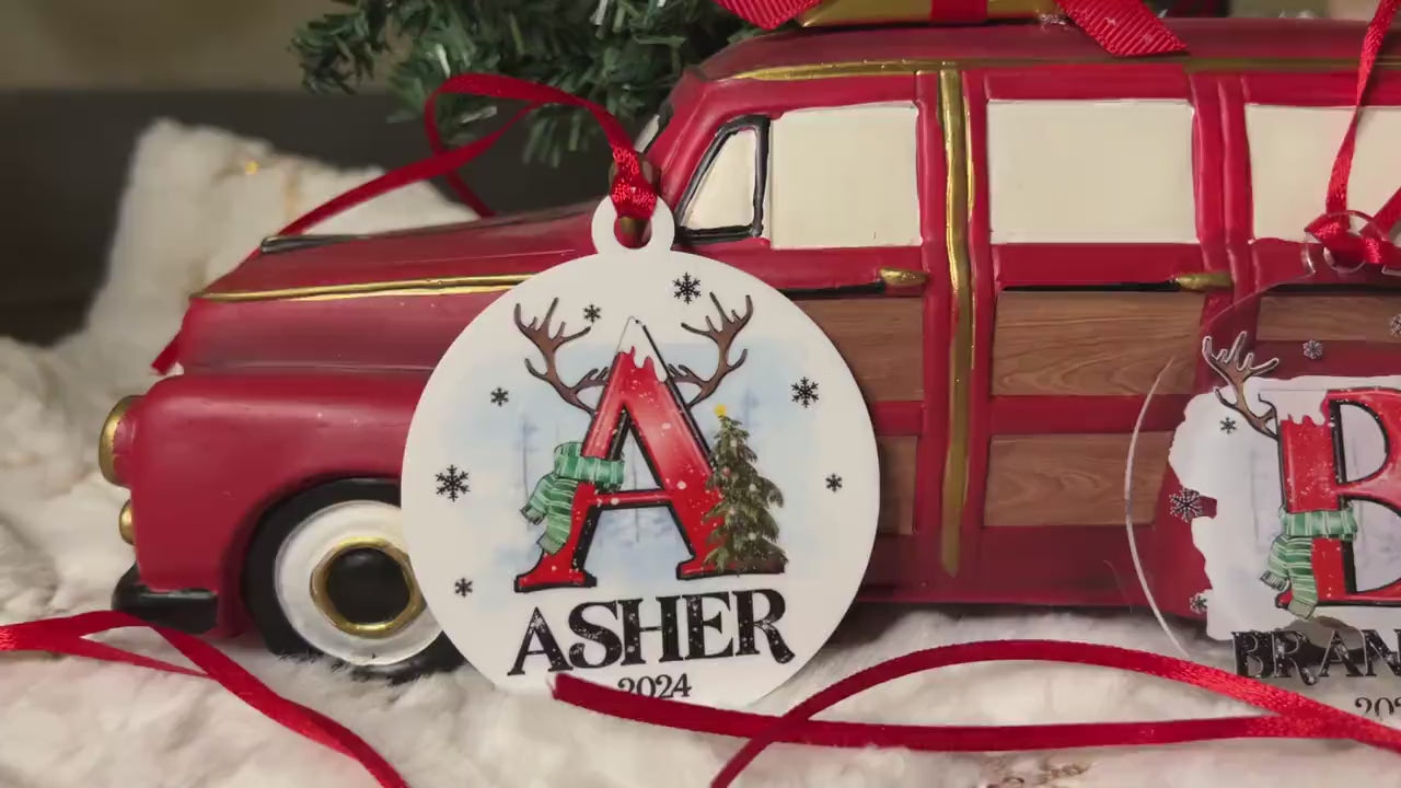 Custom Name Ornament, Personalized Christmas Ornament, Letter Ornament, 2026 Family Ornament, Personalize Family Keepsake, Monogram Ornament